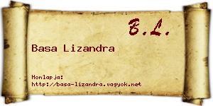 Basa Lizandra névjegykártya